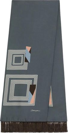 Dolce & Gabbana Geometrische sjaal - Grijs