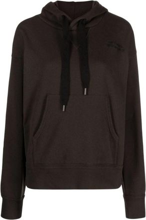 Isabel Marant Zwarte hoodie met logoborduursel - Dames - Hoodies - Zwart - 2XS - Katoen - Hoodies & sweatvesten