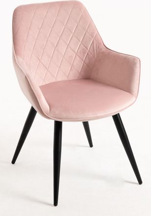 Regalos Miguel Silla en color rosa de estilo boho en terciopelo