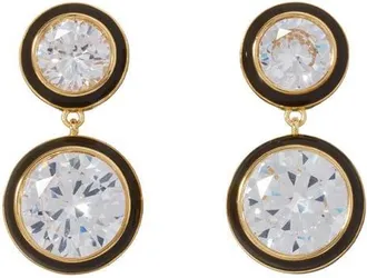 Roxanne Assoulin Cubic Double Drop Earrings in White at Nordstrom