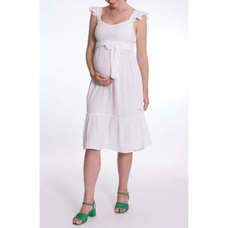 Cache Coeur Melody maternity and nursing dress in White at Nordstrom, Size X-Large