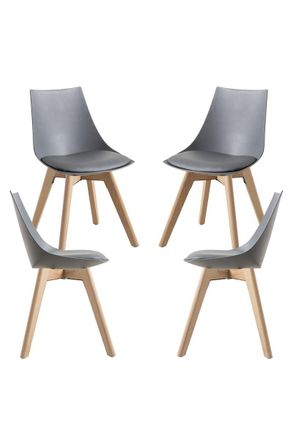 Regalos Miguel Regalos Miguel - Packs Sillas Comedor - Pack 4 Sillas Blok - Gris Oscuro
