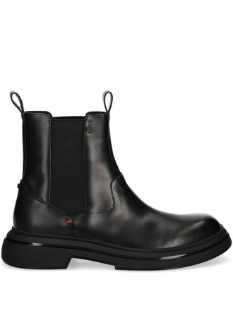 HUGO BOSS leather boots - men - Fabric/Fabric/Rubber/Calf Leather/Calf Leather - 44 - Black