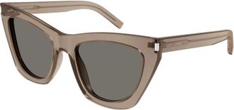 Saint Laurent Ladies Black Cat Eye Sunglasses SL214KATE 025