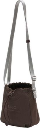 A.P.C. Mens Backstage Crossbody Bag Brown Nylon