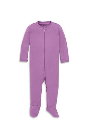 primary Baby Organic Zip Footie In Solid in Lavender at Nordstrom, Size Newborn
