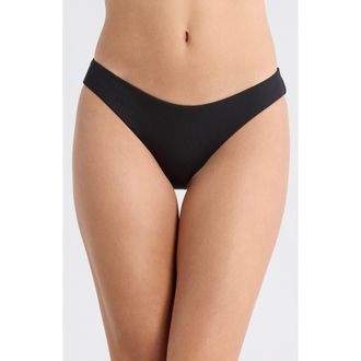 BECCA by Rebecca Virtue Modern Edge Adela Hipster Bikini Bottoms in Black at Nordstrom, Size X-Small