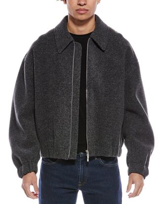 Helmut Lang Boiled Wool-Blend Bomber Jacket