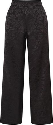 Maliparmi Damask Jacquard Broek - Dames - Wijde Broeken - Zwart - S - Rayon - Broeken