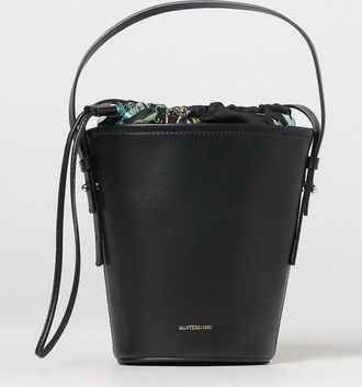 Mantero 1902 Mini borsa a secchiello Anastasia in pelle con interni in twill di seta