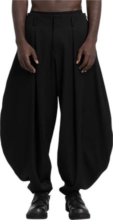 Comme Des Gar&ccedil;ons Broeken, Heren, Zwart, S, Wol, Woven Wool Balloon Pants