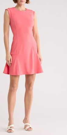 Vince Camuto Scuba Crepe Fit & Flare Dress in Coral at Nordstrom Rack, Size 10