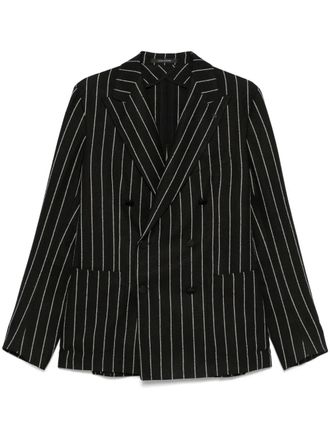 Tagliatore striped blazer - Black