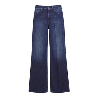 Dondup Amber Wide-leg Jeans - female - Dondup - Wide Jeans - Blue - W24 - Jeans