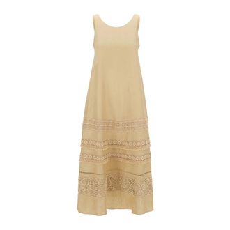 Max Mara Maxi Dresses, female, Beige, Size: 2XS Maxi Dress