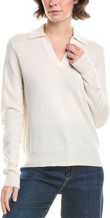 Forté Cashmere Split Neck Cashmere Polo Sweater