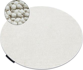 RugsX Alfombra CASABLANCA LOOP círculo blanco, lazo, suave white circulo 133 cm