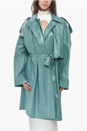 Bottega Veneta Trench Slim-Fit SHINY Leather size 40