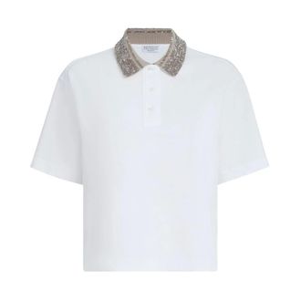 Brunello Cucinelli Brunello Cucinelli, Polo Shirts, female, White, Size: S Brunello Cucinelli T-shirts and Polos White