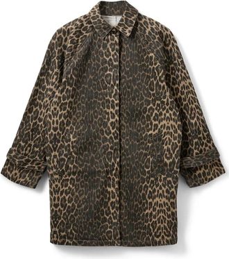 Sofie Schnoor Luipaardprint Jas - Lichtbruin - Dames - Zomerjassen - Bruin - S - Katoen - Jassen