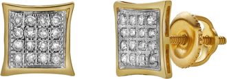 LuvMyJewelry Desperto 10K Yellow Gold Diamond Unisex Earrings - 0.07 Cts