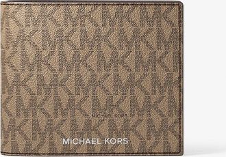 Michael Kors Harrison Logo Billfold Wallet With Passcase