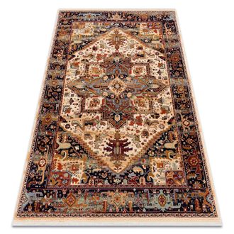 RugsX RugsX Wool Keshan Rug in Beige | Size: 80 cm x 145 cm