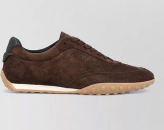 Tod's suede leather lace-up sneakers