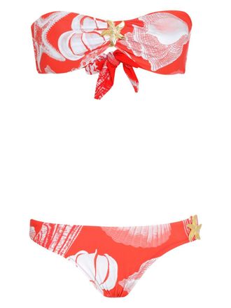 Amir Slama Bikini met zeester broche - Rood