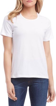 Karen Kane Crewneck Tee in Off White at Nordstrom, Size X-Large