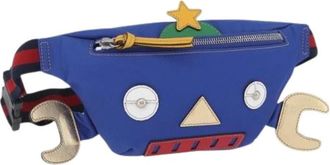 Gucci Pre-owned Vintage Nylon Heuptas - Dames - Vintage Heuptassen - Blauw - ONE Size - Nylon - Vintage