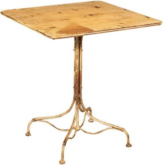 Biscottini International Biscottini - wrought iron table with antique white finish