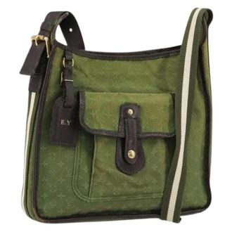 Louis Vuitton Pre-owned Cross Body Bags, female, Green, Size: ONE SIZE Pre-owned Canvas Cross Body Bag