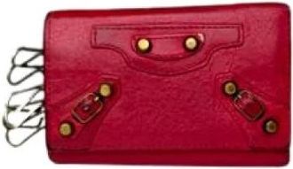 Balenciaga Pre-owned Vintage City Key Holder - Dames - Vintage Accessoires - Rood - ONE Size - Leer - Vintage