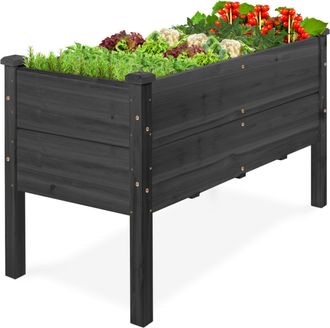 Best Choice Products 48 x 24 x 30 Raised Garden Bed, Extra Deep 16 Depth, Elevated Wood Planter Stand