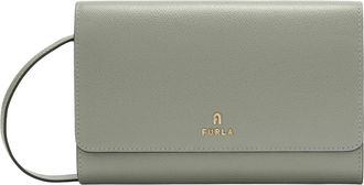 Furla Camelia Chain Wallet XL - Dames - Portefeuilles - Groen - ONE Size - Leer - Accessoires