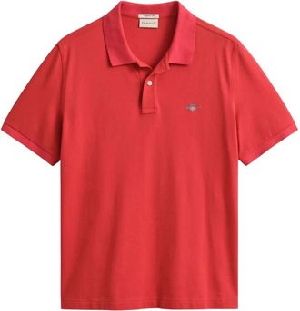 GANT Polo - Heren - Polos - Rood - S - Katoen - Tops