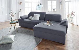 Exxpo Sofa Fashion Ecksofa »Kyoto, inkl. Kopfteil- und Armteilverstellung, hoher Sitzkomfort« wahlweise mit Bettfunktion und Bettkasten, hochwertige Bezüge, L-Form
