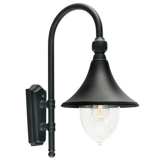 Netlighting Firenze 1 Light Outdoor Dome Wall Lantern Light Black IP54 E27