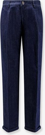 Pantaloni Torino Lord jeans in cotton and linen blend - PT TORINO - gender_Man