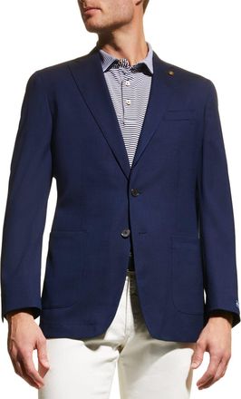 Peter Millar Mens Excursionist Wool-Silk Blazer