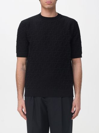 Fendi Pullover girocollo Fendi in cotone con monogram jacquard