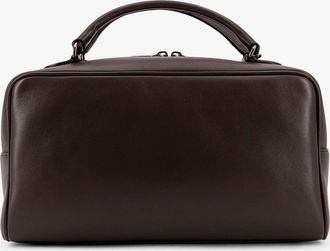 Brunello Cucinelli Womens Crossbody Bag Boston Explorer Brown Leather Shoulder