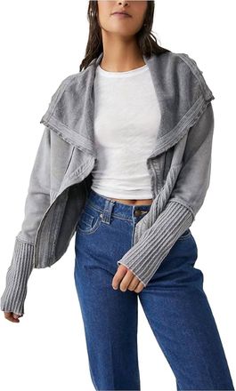Free People Hazel Cardigan In Metal Stiletto