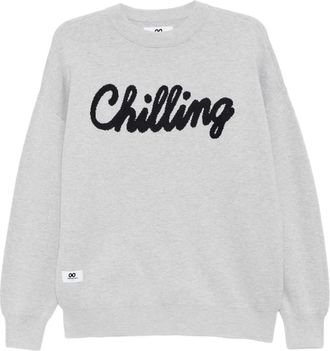 Chocoolate intarsia knit-logo jumper - Grey