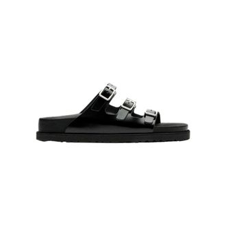 Birkenstock Florida Shiny Sandals - female - Birkenstock - Sliders - Black - 4 UK - Shoes