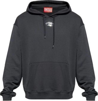 Diesel S-Norm-Hood-Iod Hoodie - Heren - Hoodies - Zwart - S - Katoen - Hoodies & sweatvesten