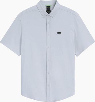 HUGO BOSS Mens ST-Motion Sky Blue Short Sleeve Shirt - Size: 40/Regular