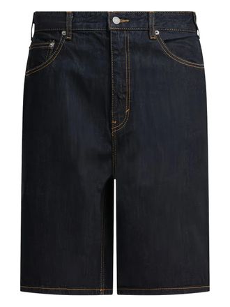 Thisisneverthat embroidered denim shorts - men - Cotton - L - Black