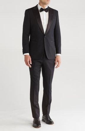 Cavalli Solid Wool Tuxedo in Black at Nordstrom Rack, Size 40 Us / 50 Eu